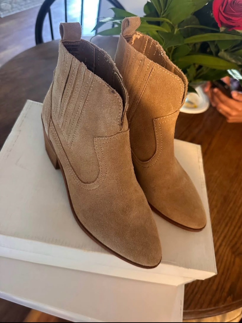 Steve Madden Tan Suede Ankle Booties